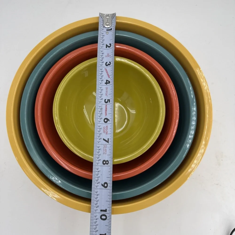 Camp Casual Melamine Nesting Picnic Camping Bowl Set of 4 W/ Lids